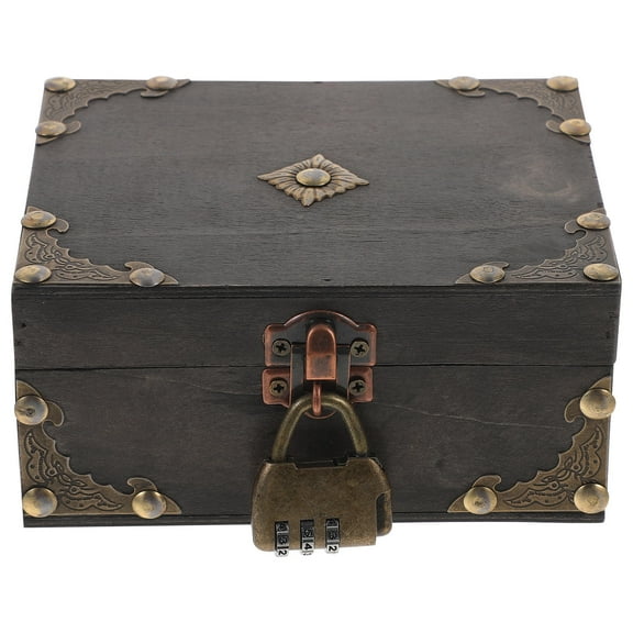 HEMOTON Multi Wood Storage Chest for Versatile Use with Lock Design Small Size