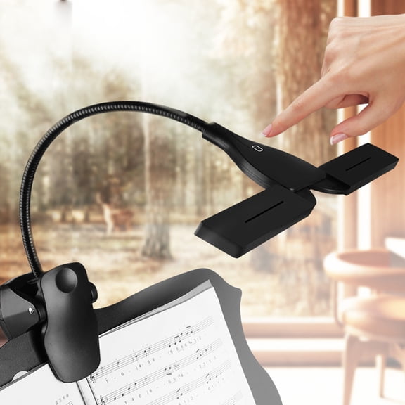 HEMOTON Music Score Light LED Lighting Tool for Home with ABS Material Black Color Lightweight and Durable 6.3 Inches