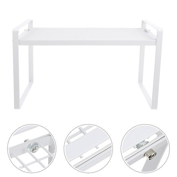HEMOTON No Punching Rack Storage Organiser Shelves Organizer Shelving Office White