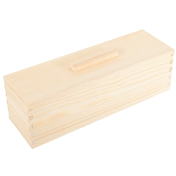 EXHUMKY Nonstick Khaki Kitchen Loaf Pan Wooden Toast Box for Easy Bread Baking and Storage