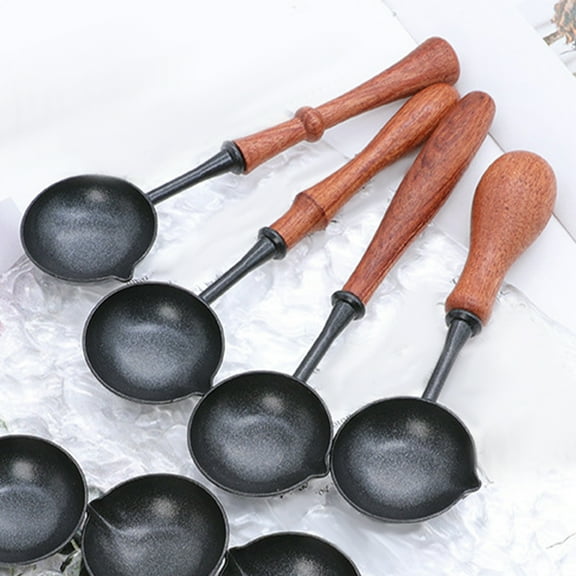 HEMOTON Nonstick Wax Melting Spoon White Seal Fire Paint Non-stick