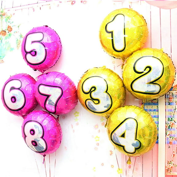 HEMOTON Number Balloon Easy to Inflate Balloons Foil Child