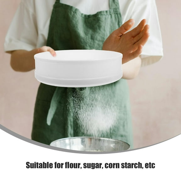 HEMOTON OUNONA Fine Mesh Strainer Kitchen Cooking Sieve Large Round Shaped Sifter for Flour Multi function Flour Sifter Sugar Sieve Baking Tool