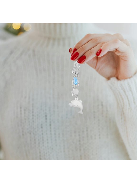 Simple and Lightweight Dolphin Keychain for Car Keys and Purse Decoration