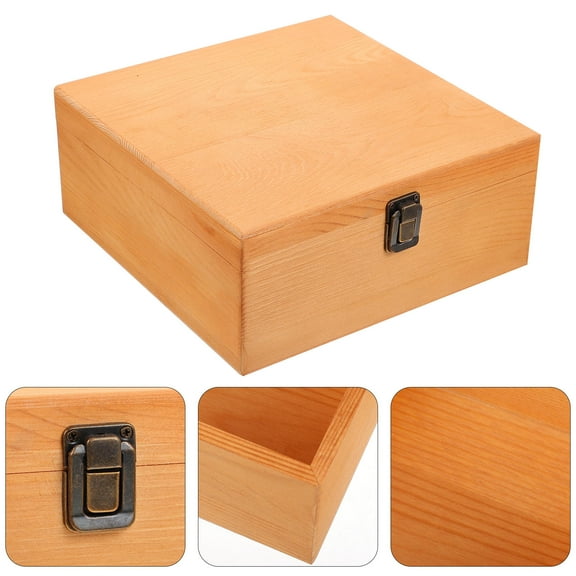RENACLIPY Vintage Wooden Packaging Box Orange Home Accessories Storage