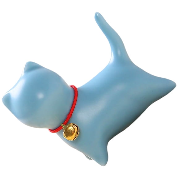 HEMOTON Ornament Black Cat Decor Ceramic Ornaments Cute Figurine Shaped Adornment