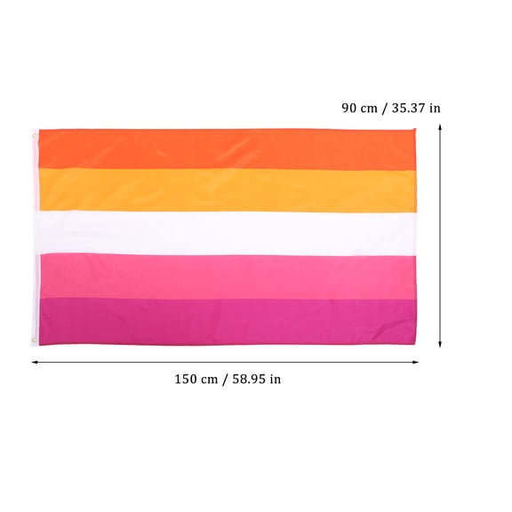 HEMOTON Outdoor Decorative Banner Portable Ornament Pride Rainbow Flag
