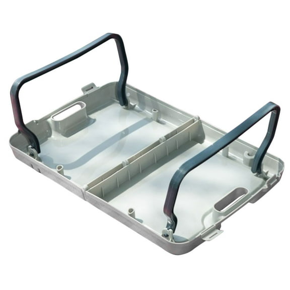 HEMOTON  Outdoor Folding Table Garden Barbecue Small Picnic Side Light Grey