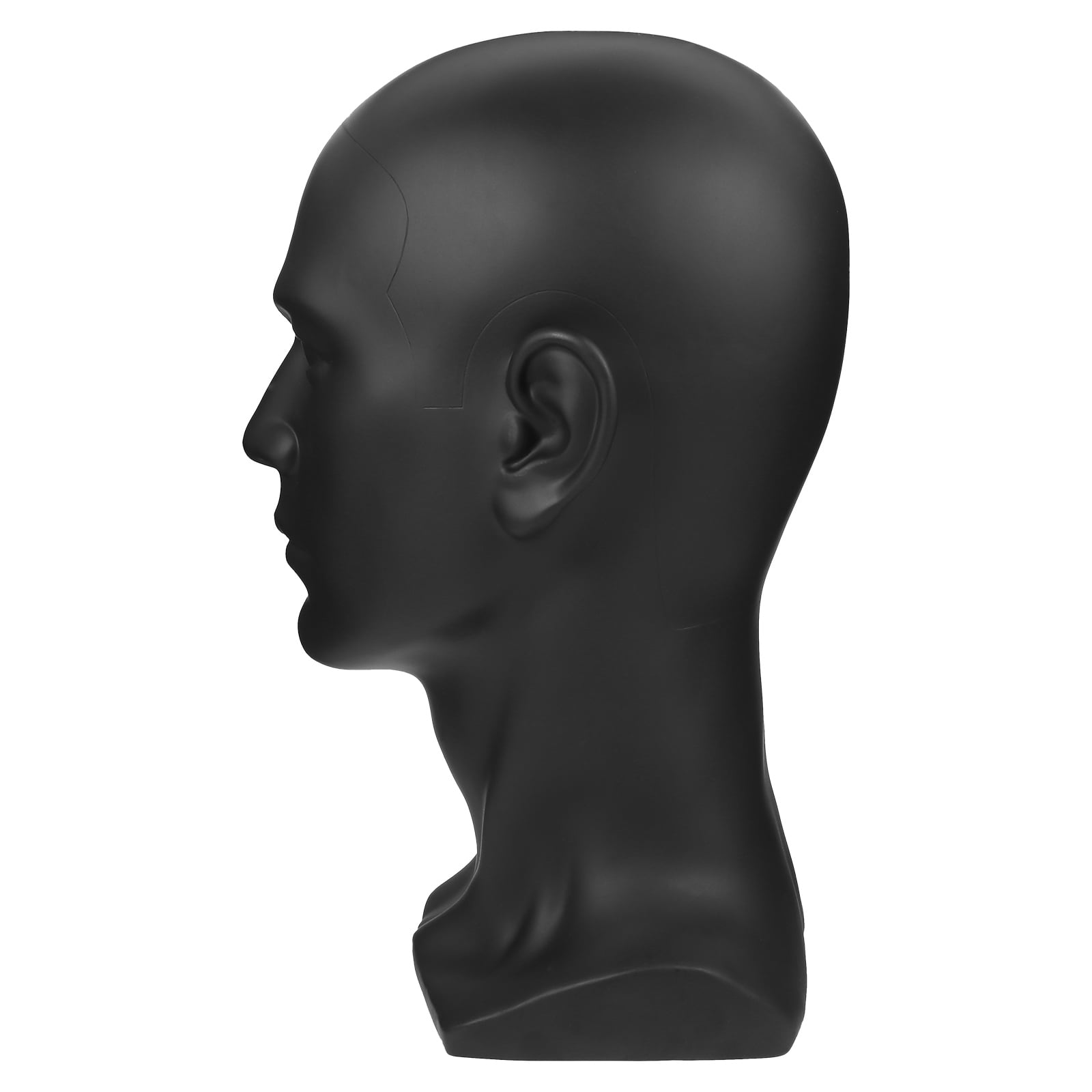 Hytrove Mannequin Head Model Black Pvc Headband Stand For Hairdressers 1Pcs 12x6.7in