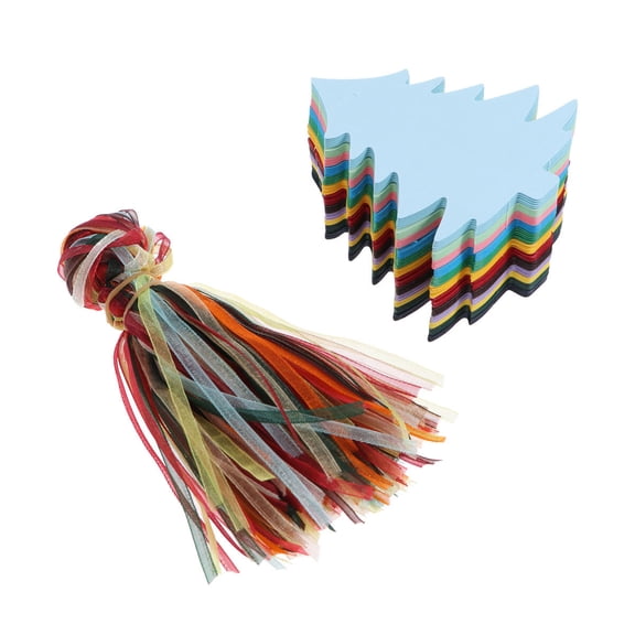 RENACLIPY Christmas Tree Hanging Tags Kraft Paper Vintage Labels Assorted Colors for Decoration 120Sets