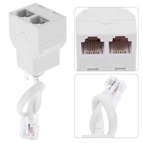 SOPOTUTU 1-Pack Copper Phone Line Splitter for Home and Office Use, and Connection