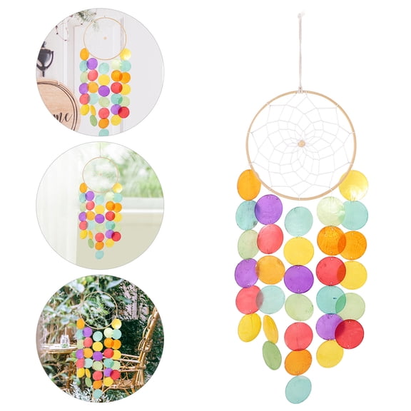HEMOTON Photo Prop Household Wind Chime Pendant Shell Shape Chimes Bells Dad