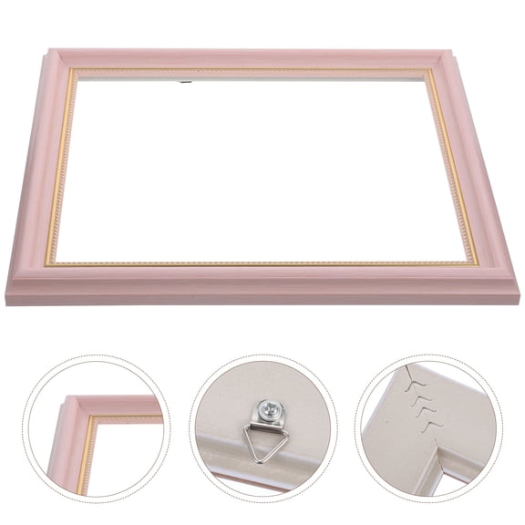 HEMOTON Picture Board Oil Painting Frame Canvas Frame 30x35x2.5cm Pink