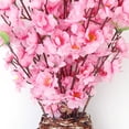 thumbnail image 1 of HEMOTON Pink Artificial Peach Blossom Silk Flowers for Decoration 60cm Suitable for Homes Parties Banquets, 1 of 8
