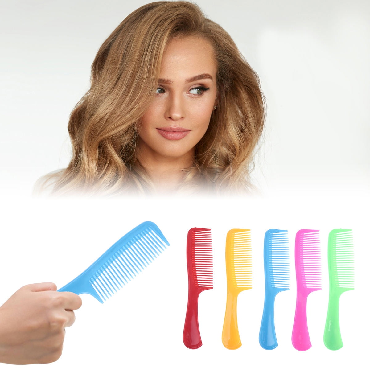 HEMOTON Plastic Haircut Comb for Styling with Anti Static Smooth Teeth ...