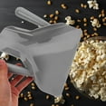 thumbnail image 1 of HEMOTON Plastic Popcorn Scoop for Outdoor Use Grey Reusable with Handle Fits Nuts Candies 4.5 x 3.2 inches, 1 of 8