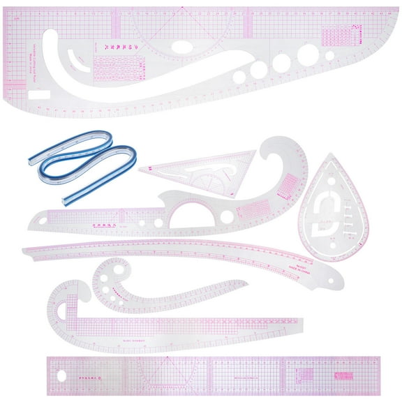 DEEPCRAFF Pattern Making Ruler Pvc 1Set Marking 67.1X5.3In