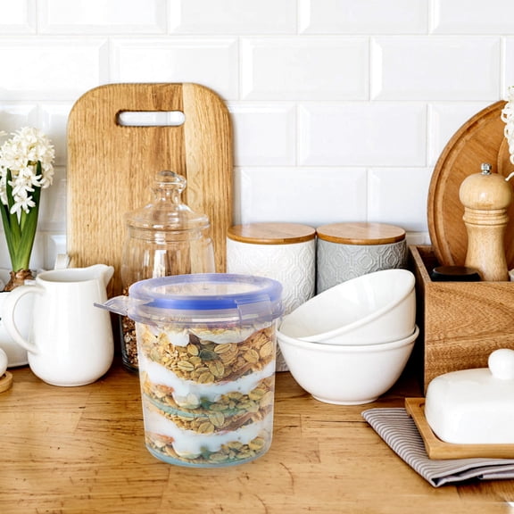 HEMOTON Plastic Storage Jar for Kitchen Made of PP Material 4pcs Transparent Dustproof and Insectproof 0.94gal