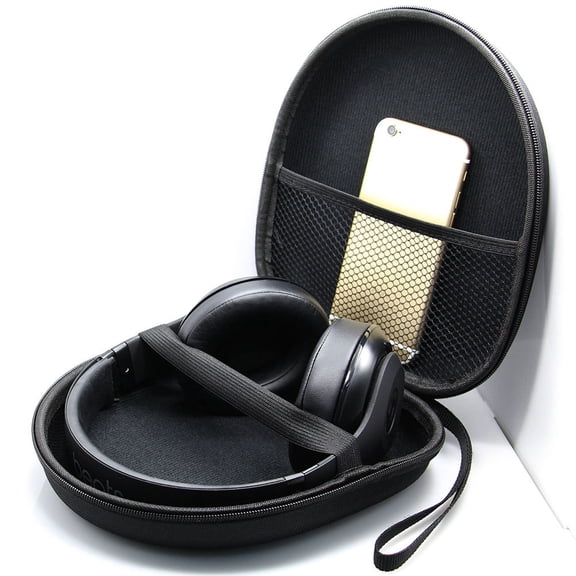 HEMOTON Portable Hard Case Large Bag Pouch Box Shell Waterproof Headset Carrying Bag (Black)