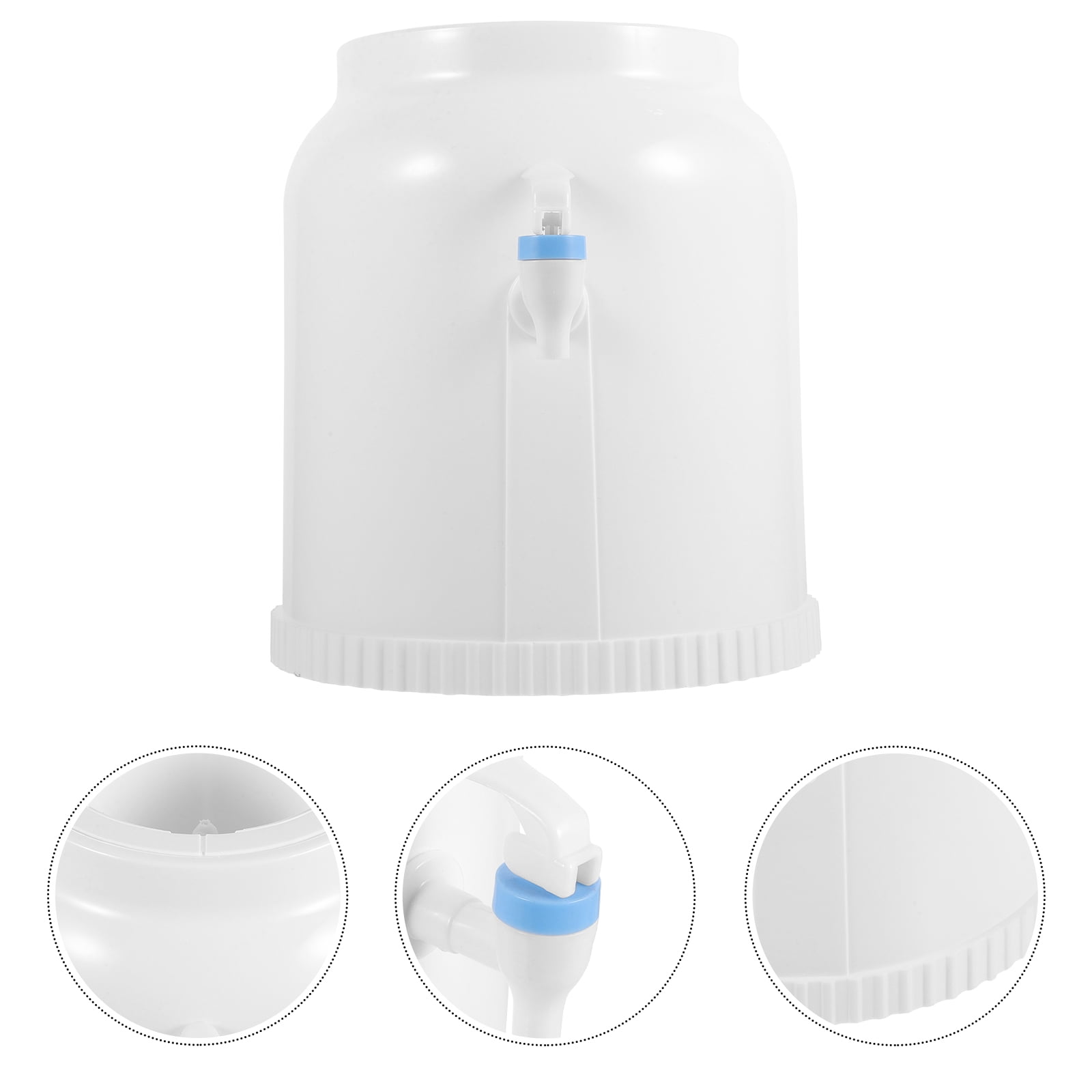 HEMOTON Portable White Plastic Mini Water Dispenser for Desk Storage Versatile Use Holds Bottled Drinks 14.5x10.5x3.5 inches