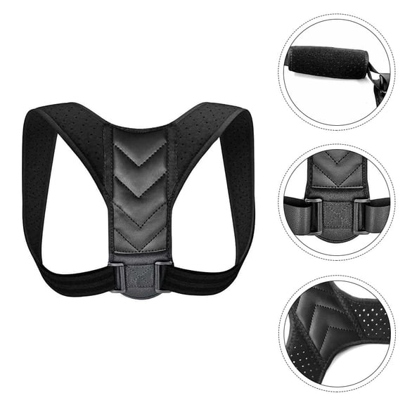 HEMOTON Women's Posture Belt for Humpback , Adjustable Back Support Brace 28X19X2cm Black