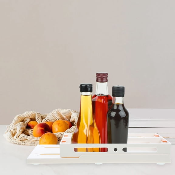 HEMOTON Pull Storage Rack Seasoning Cabinet 29.50X16.00X4.00CM White