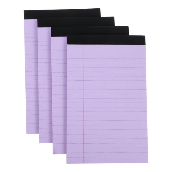 Hytrove Small Memo Pad 4Pcs Purple Paper Notepad 7.9X5In