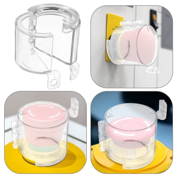 HEMOTON Push Button Cover Emergency Stop Switch Station Transparent