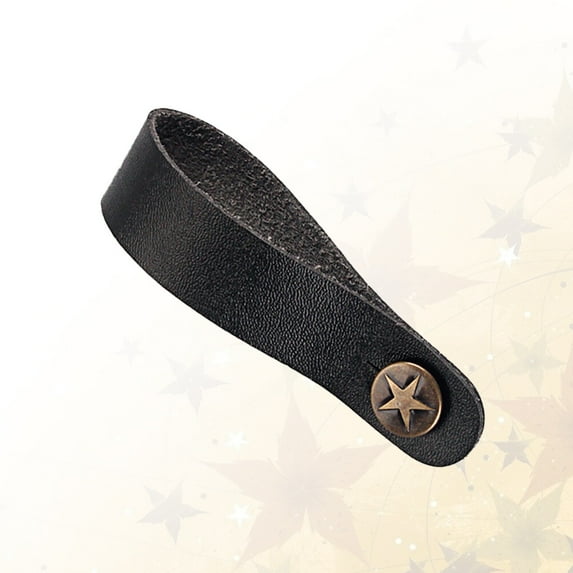 HEMOTON R133 Guitar Strap Straps Classical Leather Strap for Electric Acoustic Guitar Bass (Black)