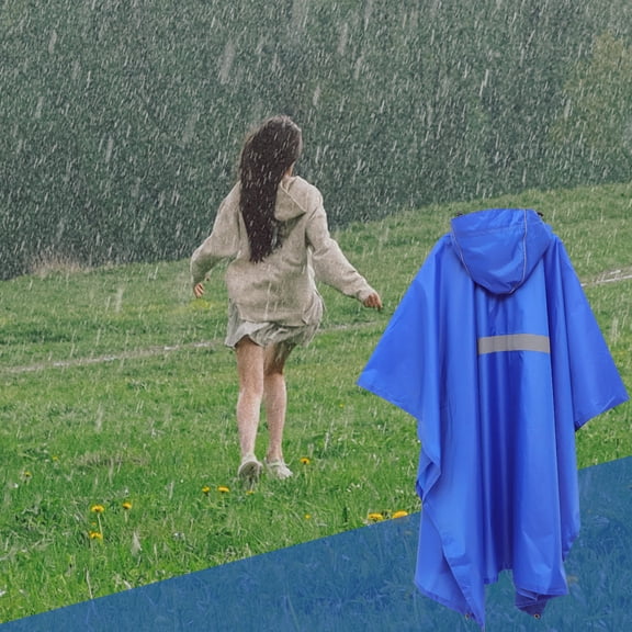 HEMOTON Rain Jacket Poncho for Camping and Travel, Lightweight Raincoat for Men and Women, 145x224 cm