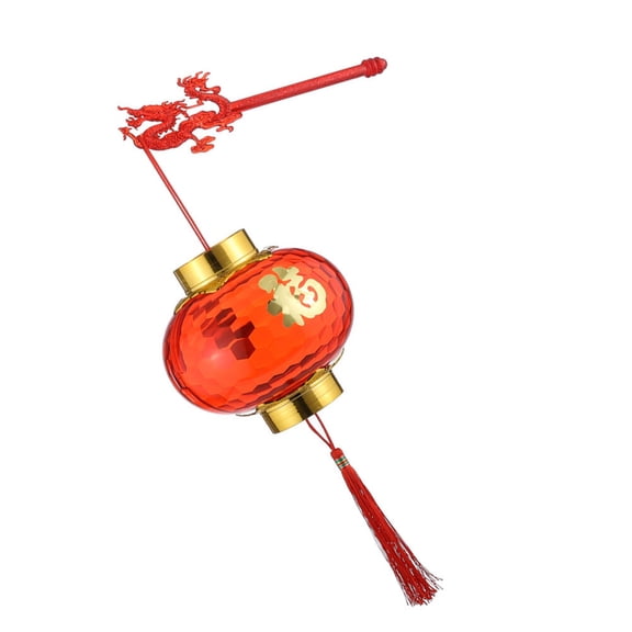 DEEPCRAFF Spring Festival Red Lantern Portable Plastic For Birthday Party 1Set 17x6in