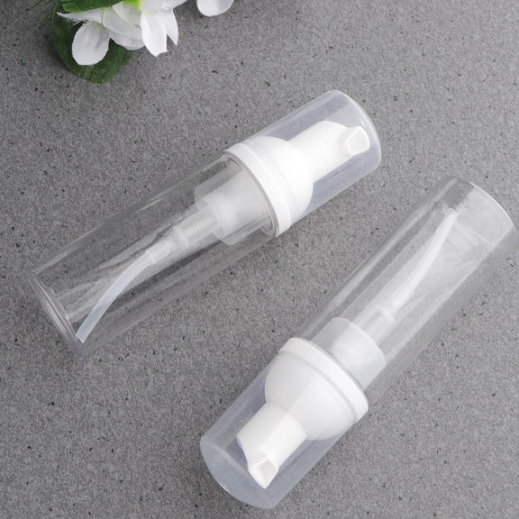 HEMOTON Refillable Pump Dispenser Bottle Set for Travel Storage Transparent 50ml PET Bubble Maker 4 Pieces