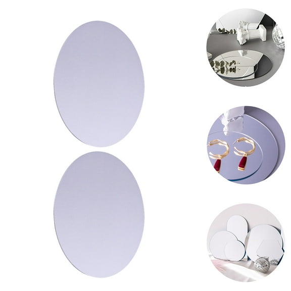 COOPHYA Acrylic Round Reflective Mirrors 2Pcs 5.5X5.5X0.1In Jewelry Photography