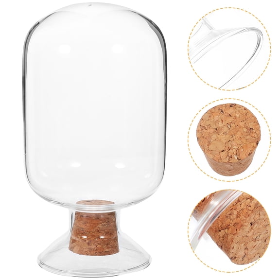 ORDDIART Glass Match Jar Transparent 1Pcs