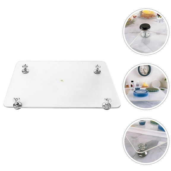Phenofice Epoxy Resin Table Acrylic White Workspace 1Set 11.40X10.22X1.49In