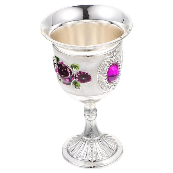 Hytrove Goblet Stemmed Glass Copper Purple Restaurant Use 1Pcs 2.95X1.77X1.77In