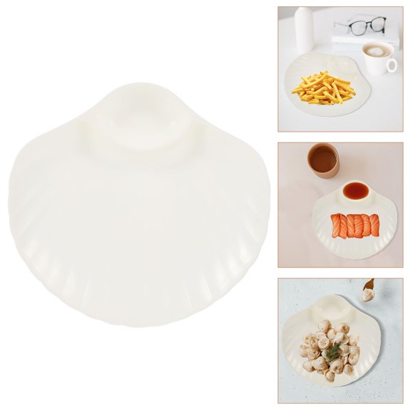 SOPOTUTU Reusable Food Plate Dumpling Dipping Plate 6Pcs