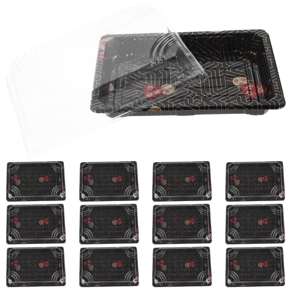 HEMOTON Reusable Sushi Containers with Lids for Storage Assorted Colors 25 Pcs Made of PET Material