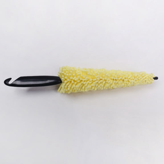 HEMOTON Rim Cleaner Tire Cleaning Brush Yellow Cleaning Brush 28.00X5.00X5.00CM