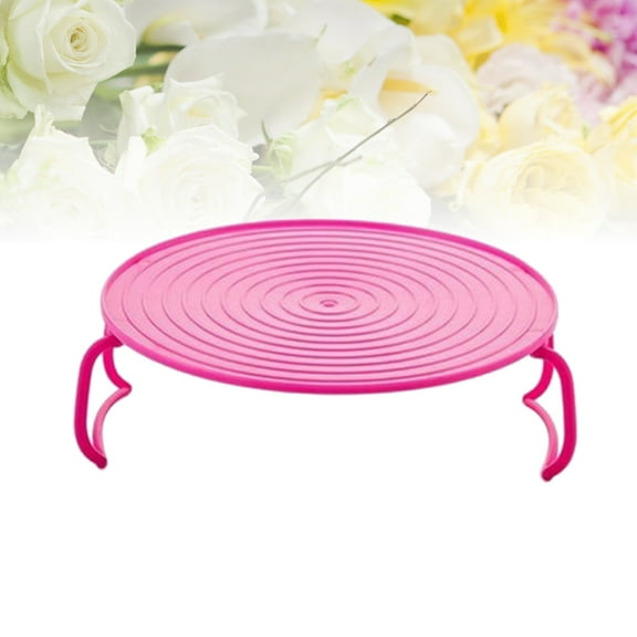 HEMOTON Rosy Collapsible Plastic Dish Storage Rack for Kitchen with Heat Resistant Design 7.87 x 7.87 x 5.12 inches