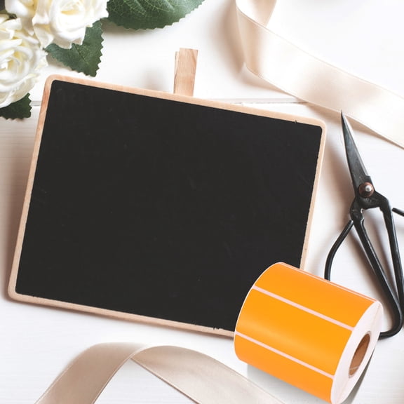 HEMOTON Round Blank Stickers for Marking Eco-friendly Paper Labels with No Excessive Glue Orange 95 x 40mm