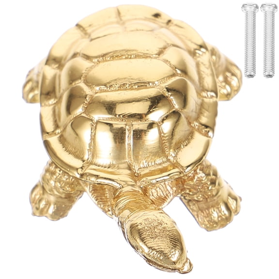 HEMOTON Rounded Cabinet Handles Brass Handle 5.50X3.20X2.10CM Golden