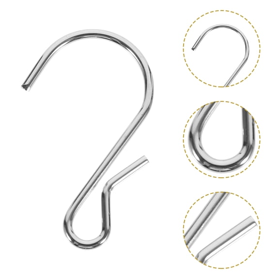 SOPOTUTU 72Pcs Kitchen Hanging Hanger Plated Silver Metal S Shaped Hook for Storage and Organization