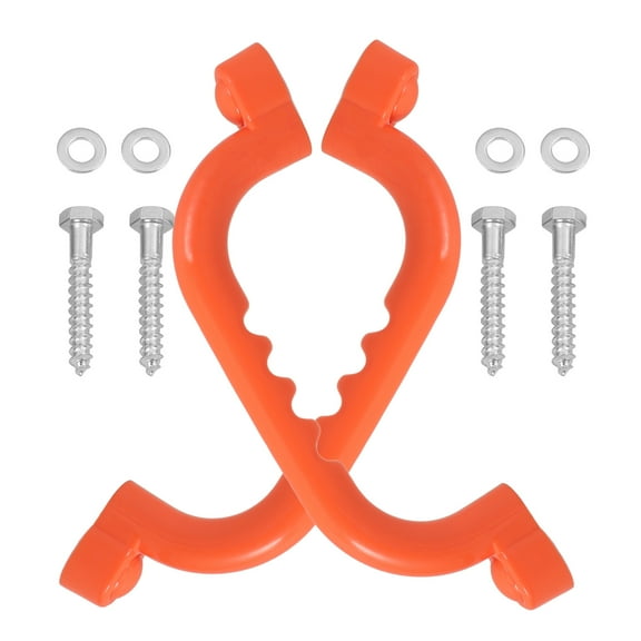 HEMOTON Safe and Plastic Playground Handles for Kids with Non-Slip Grip Orange 2pcs