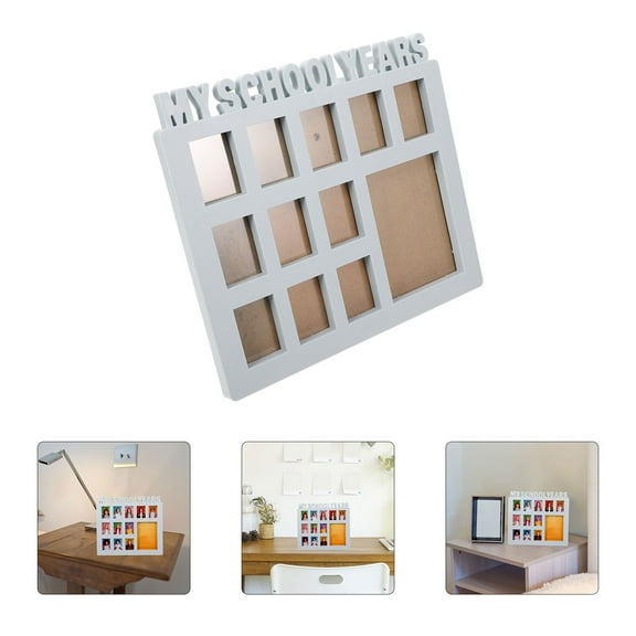HEMOTON School Years Photo Collage School Days Picture Frame School Picture Frame Collage Frame Photo Displays Holder Growth Record Photo Frame