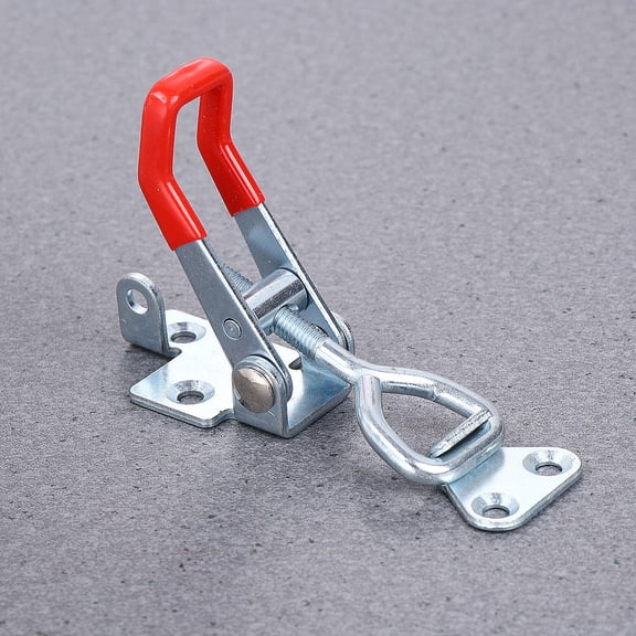 HEMOTON Silver Heavy Duty Iron Toggle Clamps for Door Cabinet Box Case Clipping Use 4PCS Adjustable Latch