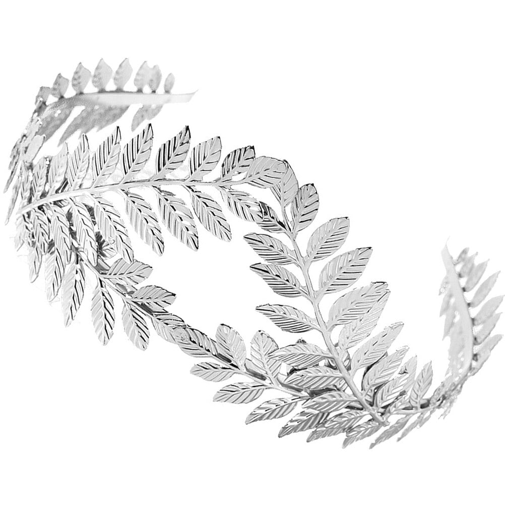 Elegant Silver Leaf Headband Amazon.com : YAEISM Wedding Headpiece Rhinestone Bridal  main image 4