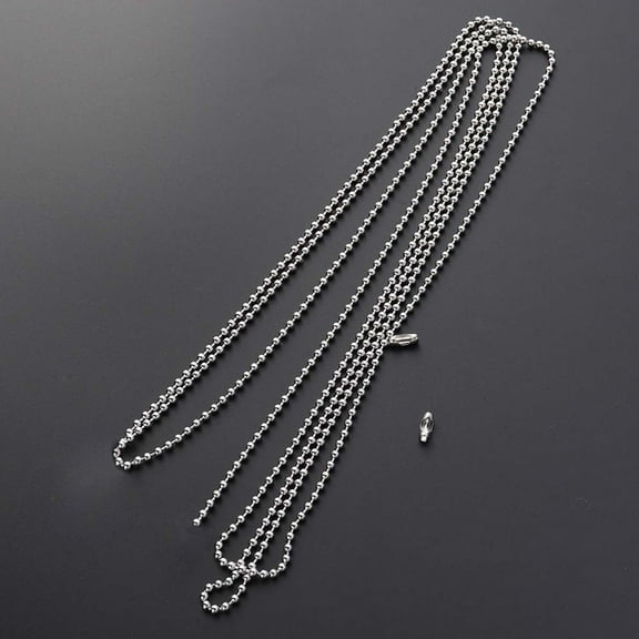 HEMOTON Silver Metal Light Pull Chain for Ceiling Lamp Use Durable and Easy to Install with Buckle 2pcs