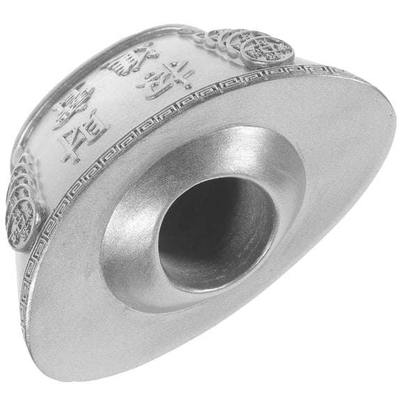 HEMOTON Silver Resin Ingot Toothpick Holder for Desktop Storage Lightweight Compact and Exquisite 3 5 x 1 2 x 0 8 inches