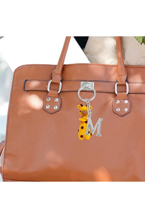 Stylish Letter M Keychain Charm for Keys and Bags, Metal Key Accessory, 3.3×1.3×0.3in